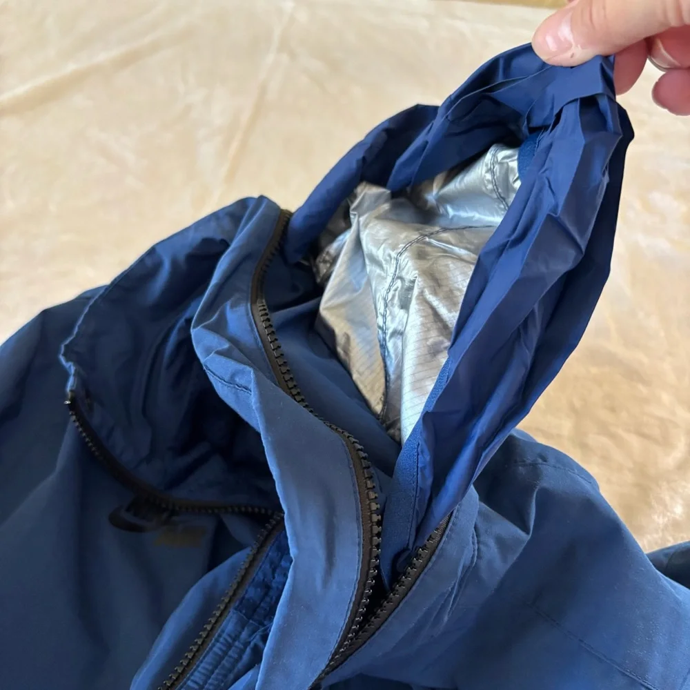 Nike Air Pivot V3 Anorak Hooded Jacket Short Sleeve Blue Size L